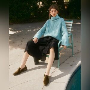 NWT $445 Vince Lofty Wool Blend Funnel Neck Sweater